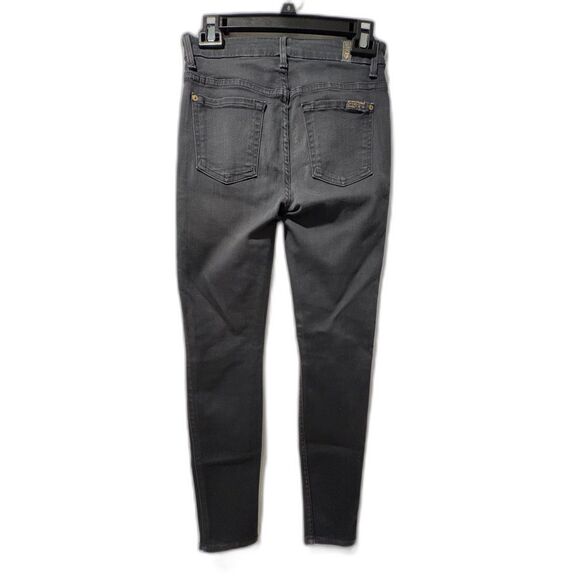 7 For All Mankind Womens Jeans Size 26 Distressed Mid Rise Super Skinny Ava - Picture 2 of 8